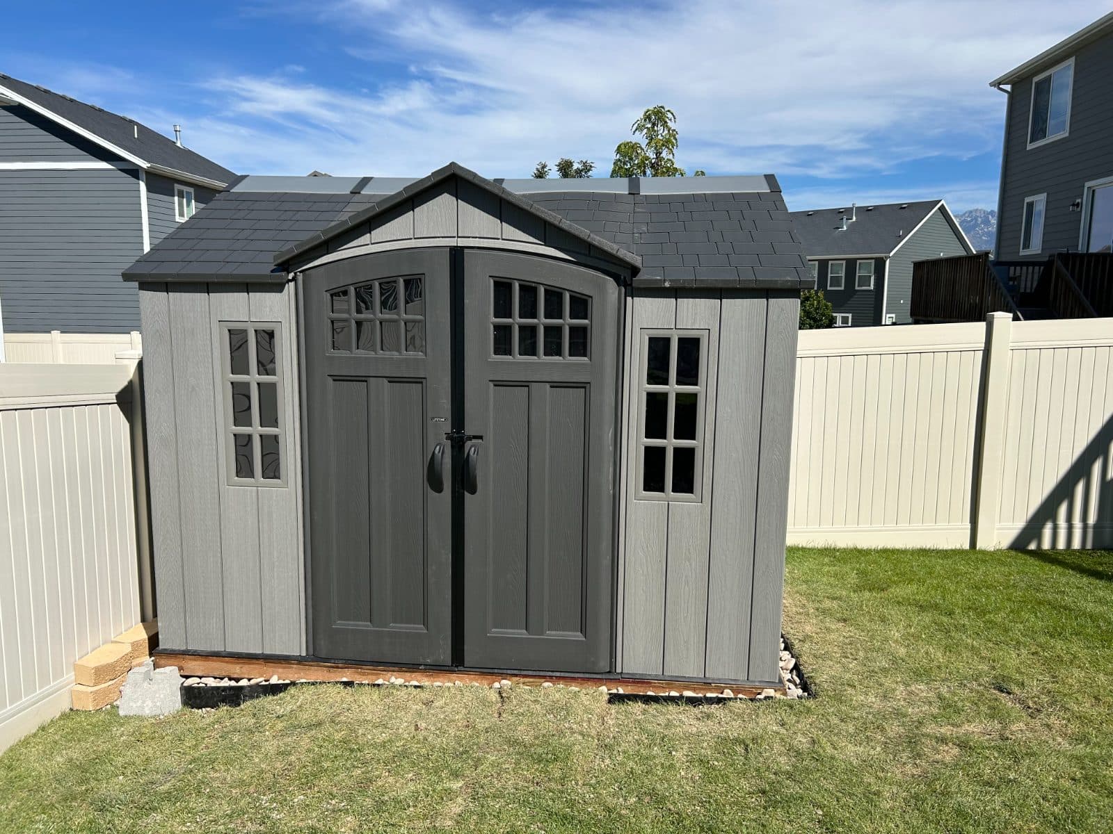 Hand excavation, site preparation & Shed install after
